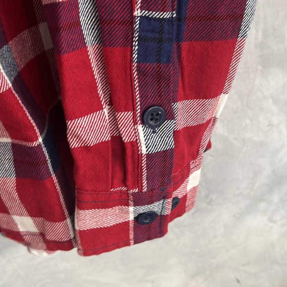 Mens Vintage Work Wear Plaid Long Sleeve 100% Cotton Shirt NWT, size M - Picture 4 of 9